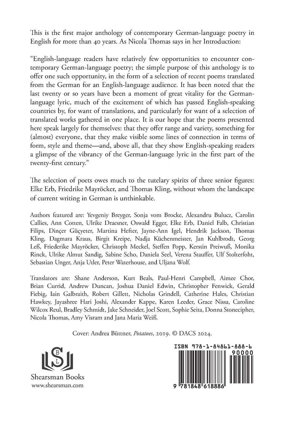 Rückseite: 9781848618886 | The Opposite of Seduction | New Poetry in German | Kappe (u. a.)