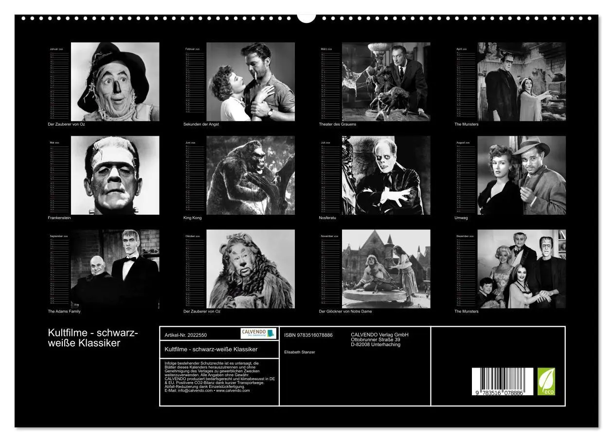 Bild: 9783516078886 | Kultfilme - schwarz-weiße Klassiker (hochwertiger Premium...
