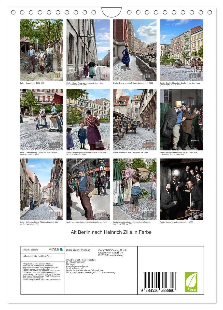 Bild: 9783516388886 | Alt Berlin nach Heinrich Zille in Farbe (Wandkalender 2026 DIN A4...