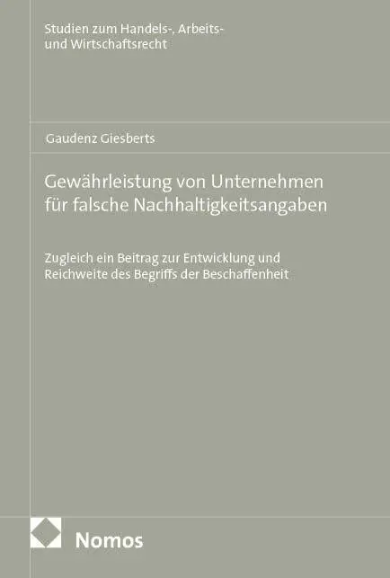Gewährleistung von Unternehmen für falsche Nachhaltigkeitsangaben