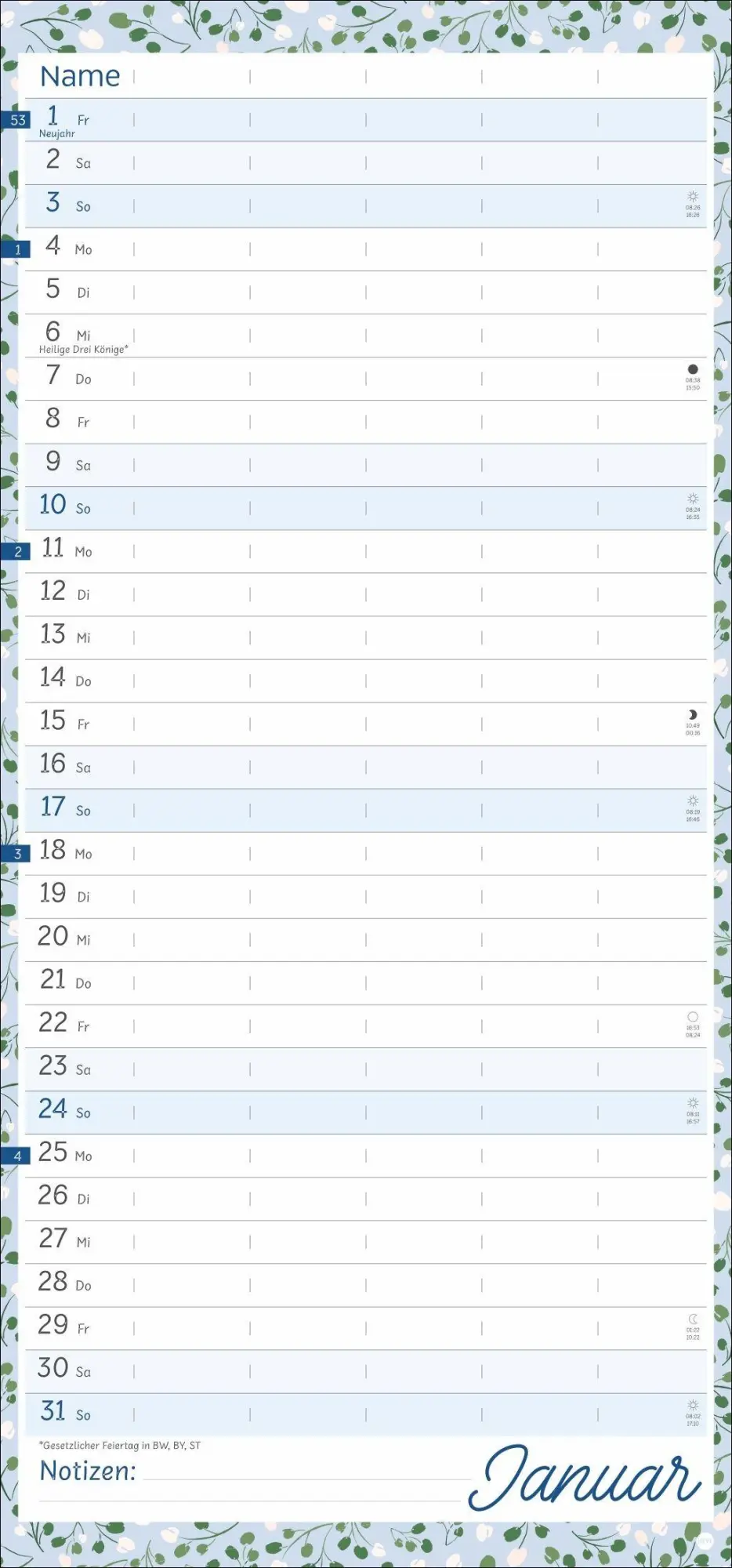 Bild: 9783756418886 | Deko-Familienplaner Flower Time 2027 | Kalender | 15 S. | Deutsch