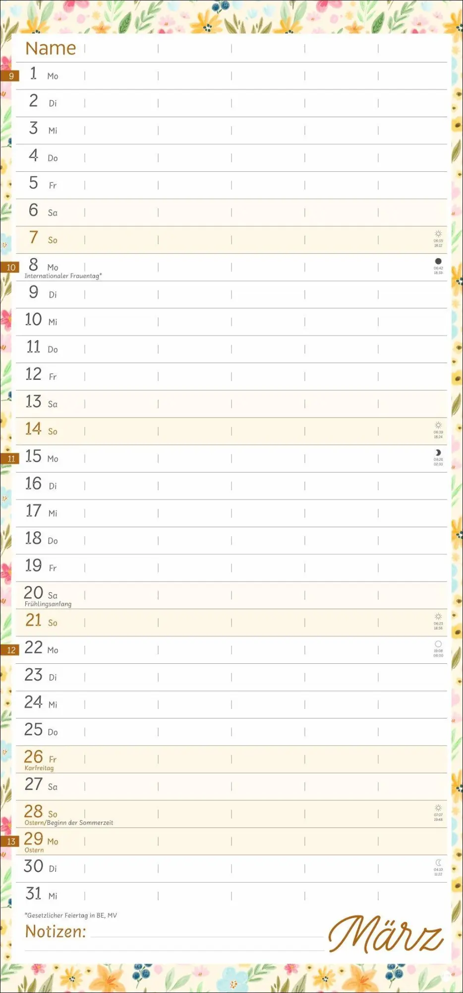 Bild: 9783756418886 | Deko-Familienplaner Flower Time 2027 | Kalender | 15 S. | Deutsch