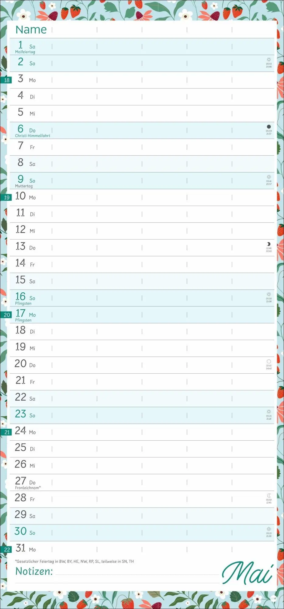 Bild: 9783756418886 | Deko-Familienplaner Flower Time 2027 | Kalender | 15 S. | Deutsch