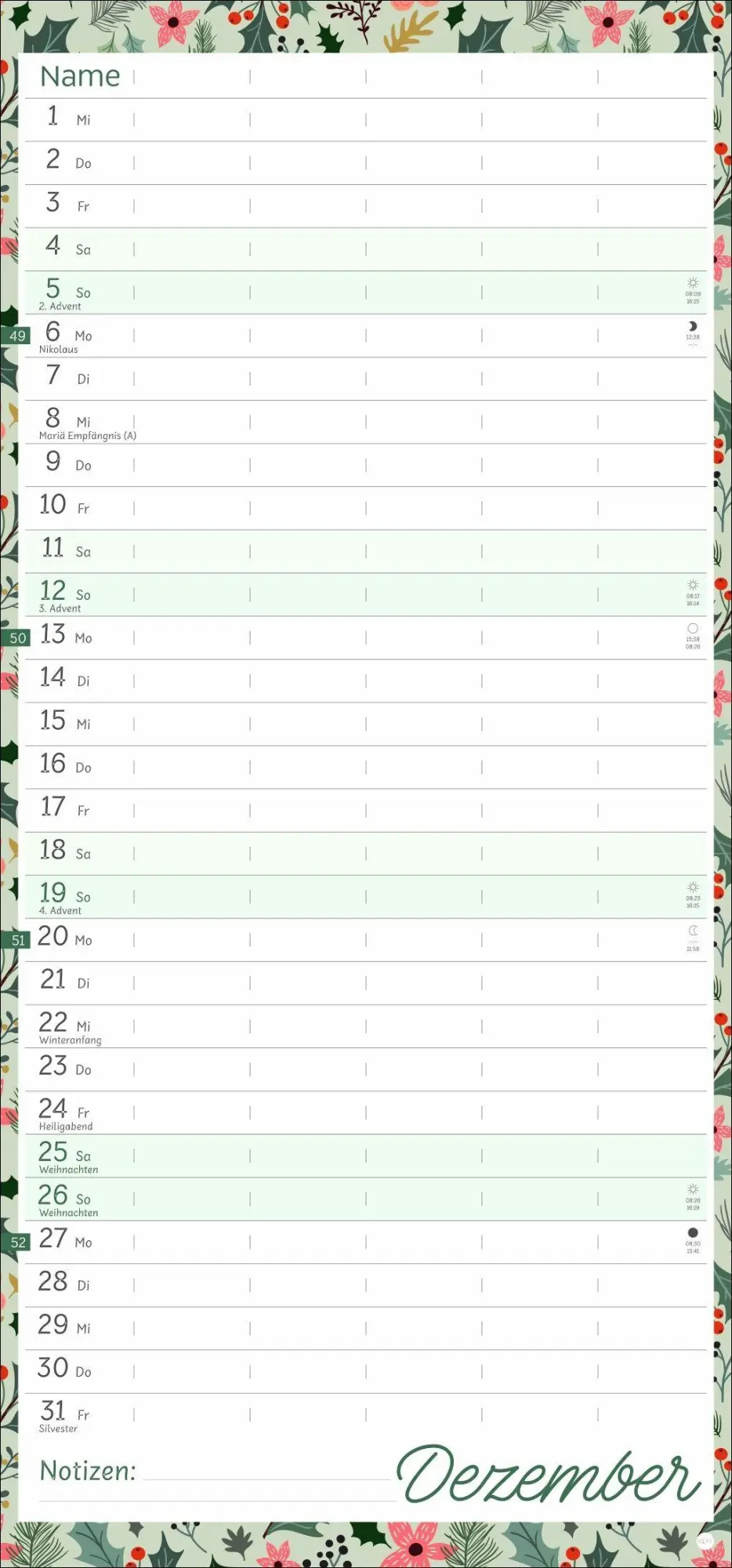 Bild: 9783756418886 | Deko-Familienplaner Flower Time 2027 | Kalender | 15 S. | Deutsch