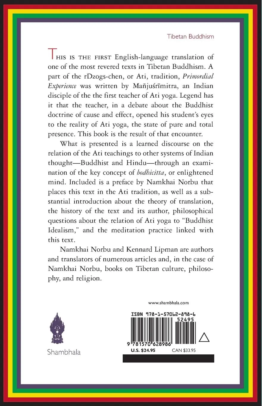 Rückseite: 9781570628986 | Primordial Experience | An Introduction to Dzog-chen Meditation | Buch