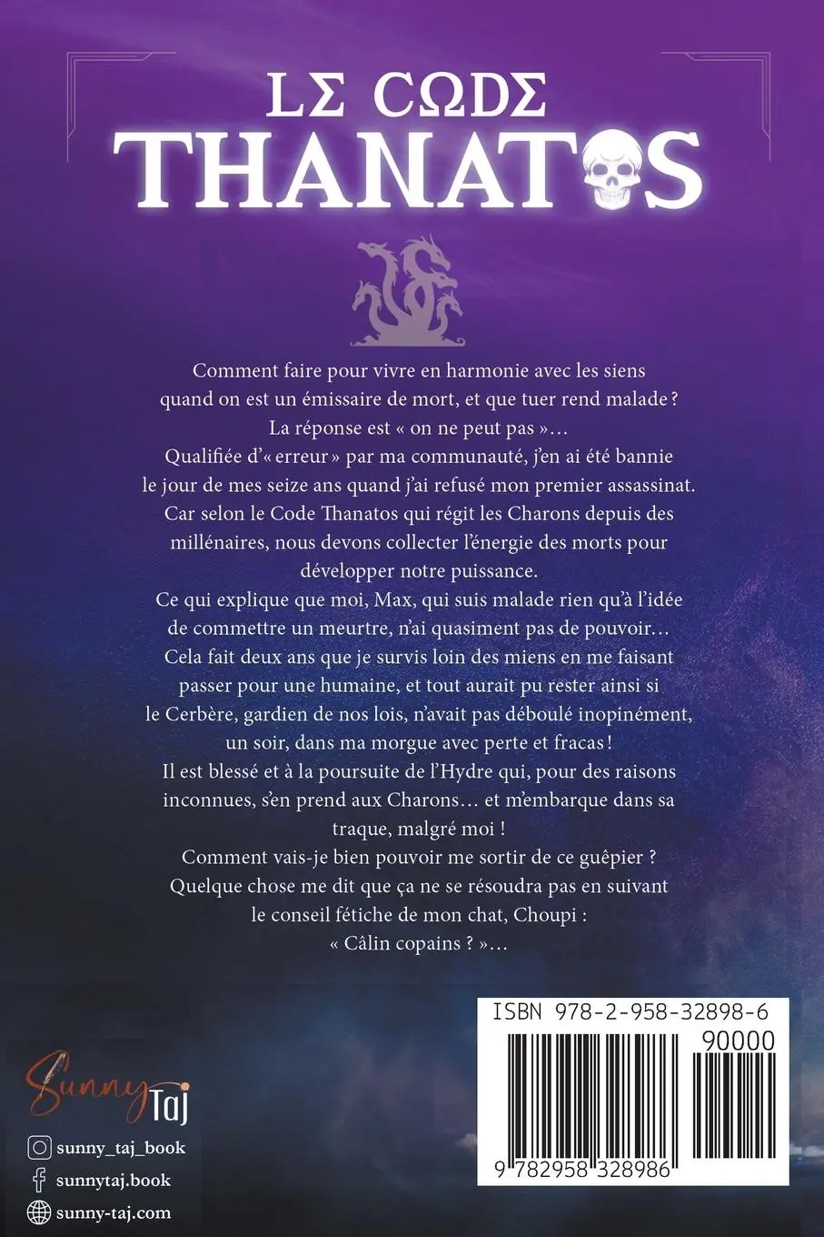 Rückseite: 9782958328986 | Le Code Thanatos | Sunny Taj | Taschenbuch | Französisch | 2023