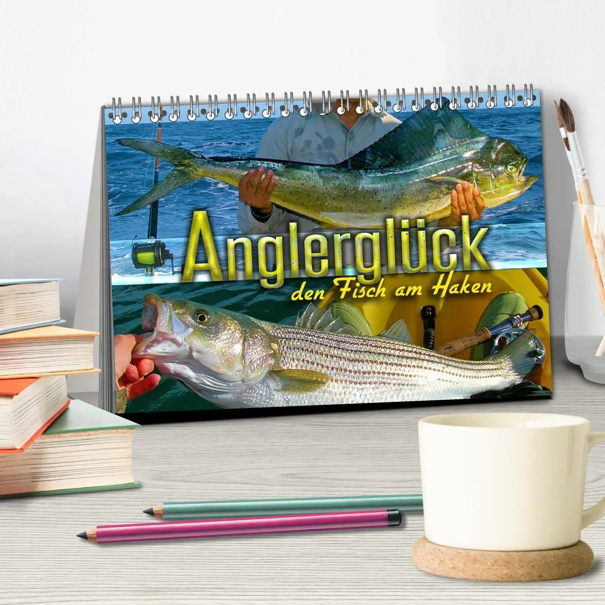 Bild: 9783457598986 | Anglerglück - den Fisch am Haken (Tischkalender 2026 DIN A5 quer),...