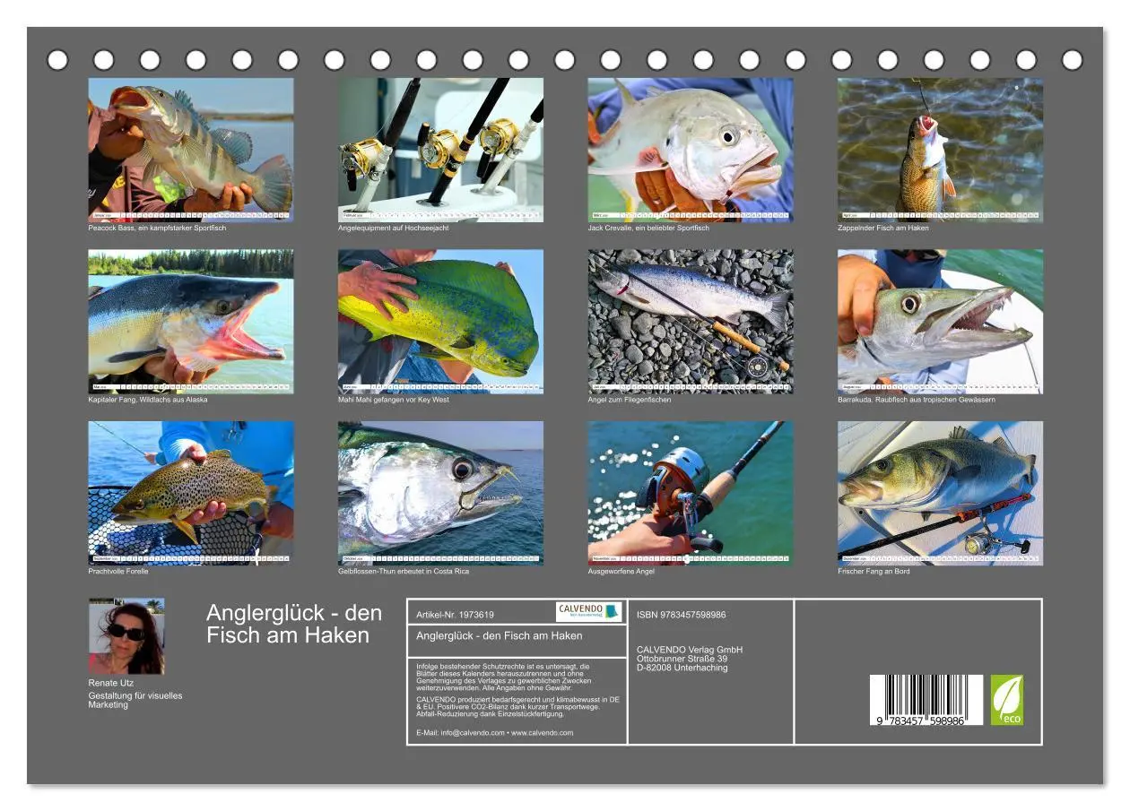 Bild: 9783457598986 | Anglerglück - den Fisch am Haken (Tischkalender 2026 DIN A5 quer),...