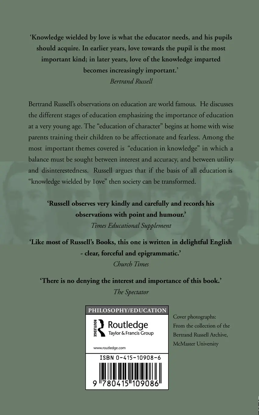 Rückseite: 9780415109086 | On Education | Bertrand Russell | Taschenbuch | Englisch | 1985