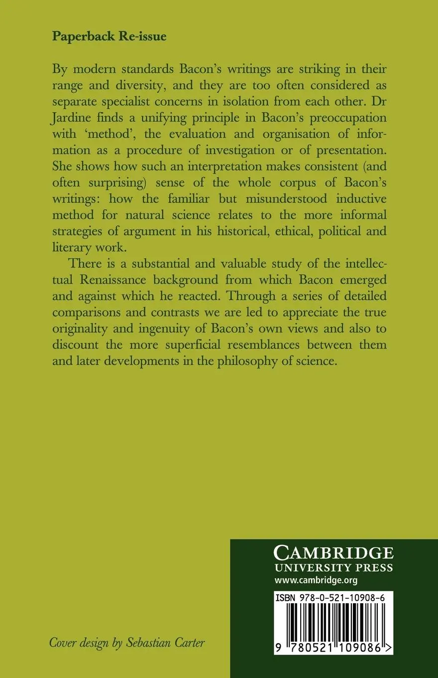 Rückseite: 9780521109086 | Francis Bacon | Discovery and the Art of Discourse | Lisa Jardine