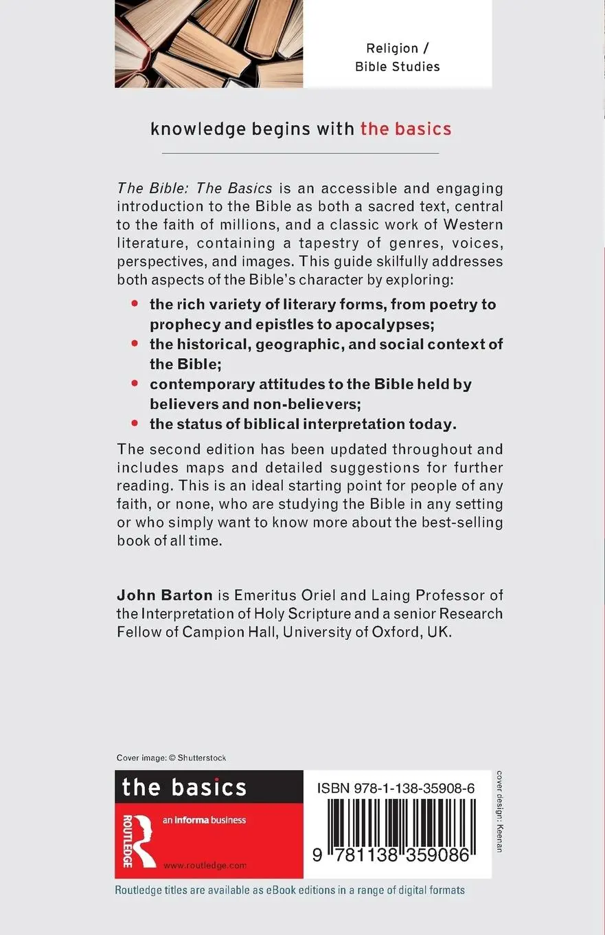 Rückseite: 9781138359086 | The Bible | The Basics | John Barton | Taschenbuch | Englisch | 2018