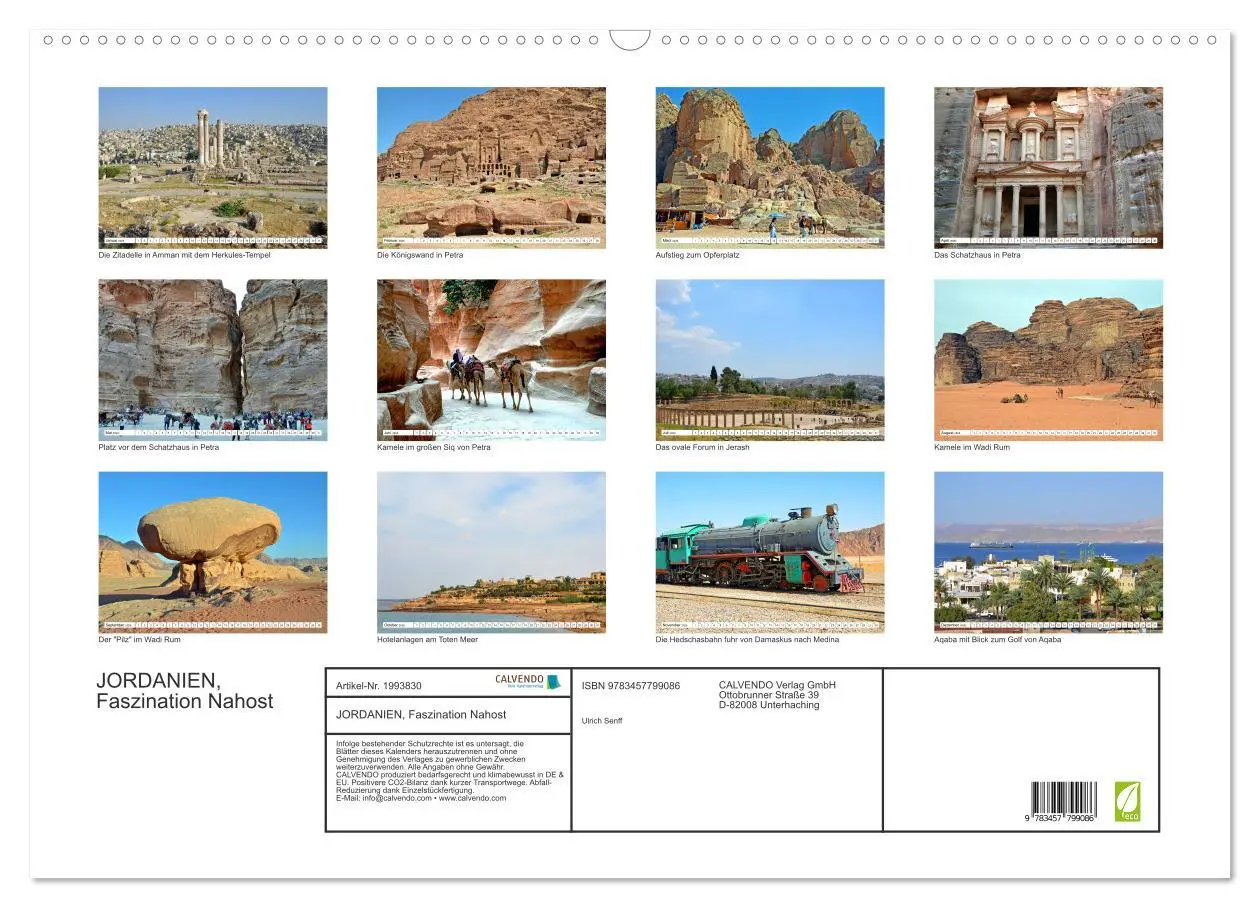 Bild: 9783457799086 | JORDANIEN, Faszination Nahost (Wandkalender 2026 DIN A2 quer),...