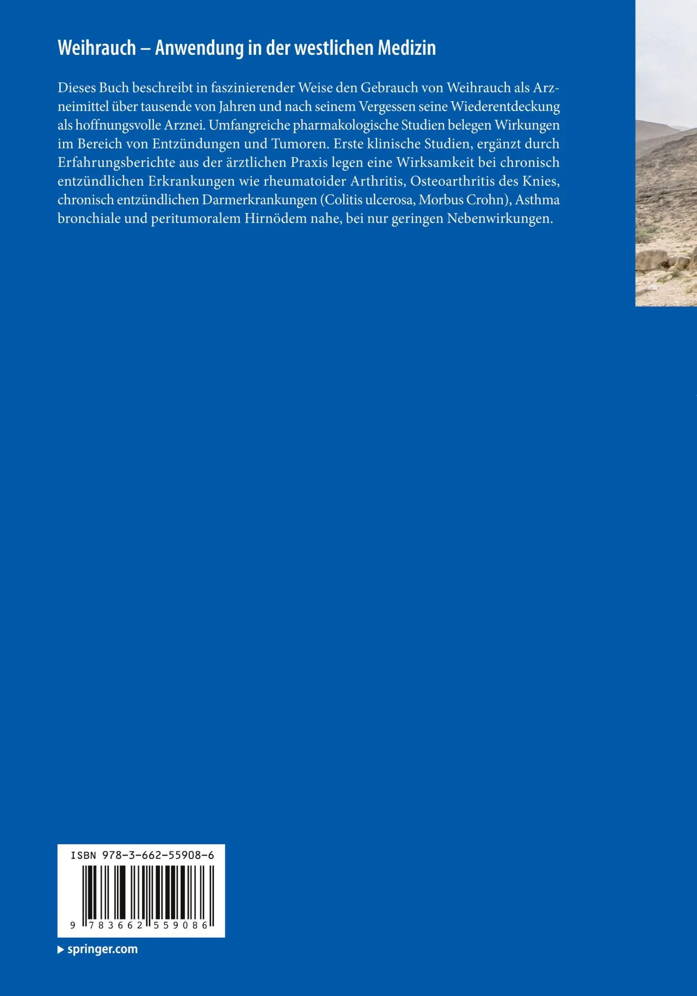 Rückseite: 9783662559086 | Weihrauch - Anwendung in der westlichen Medizin | Hermann P. T. Ammon
