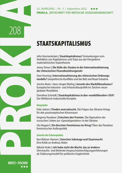 Cover: 9783865059086 | StaatsKapitalismus | Prokla 208 | Taschenbuch | 196 S. | Deutsch