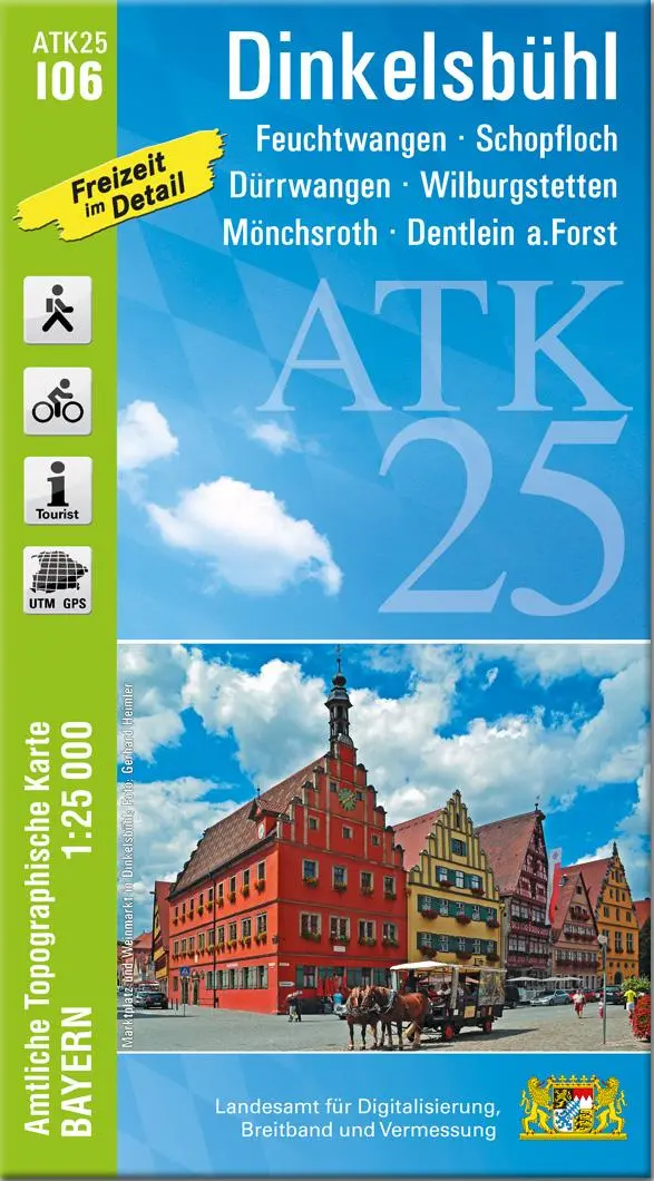 Cover: 9783899339086 | Dinkelsbühl 1:25 000 | Digitalisierung | (Land-)Karte | Deutsch | 2023