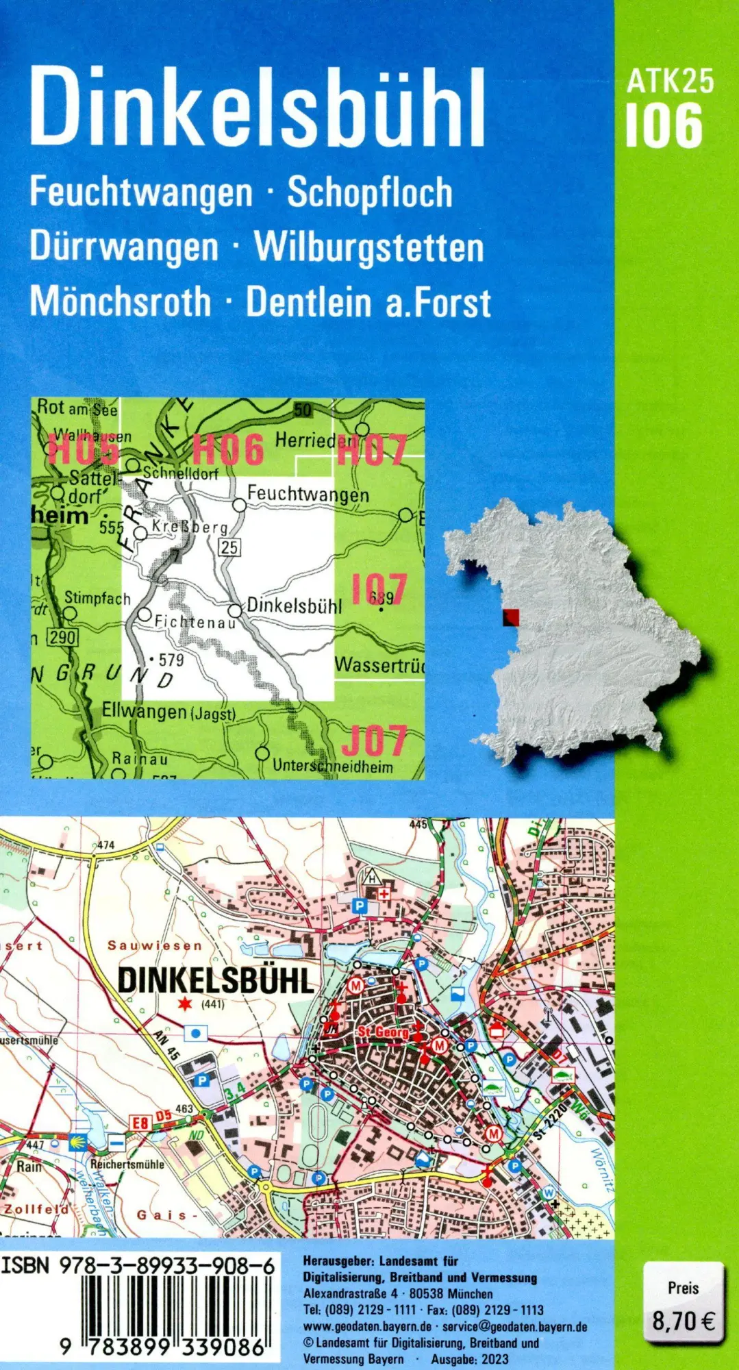 Bild: 9783899339086 | Dinkelsbühl 1:25 000 | Digitalisierung | (Land-)Karte | Deutsch | 2023