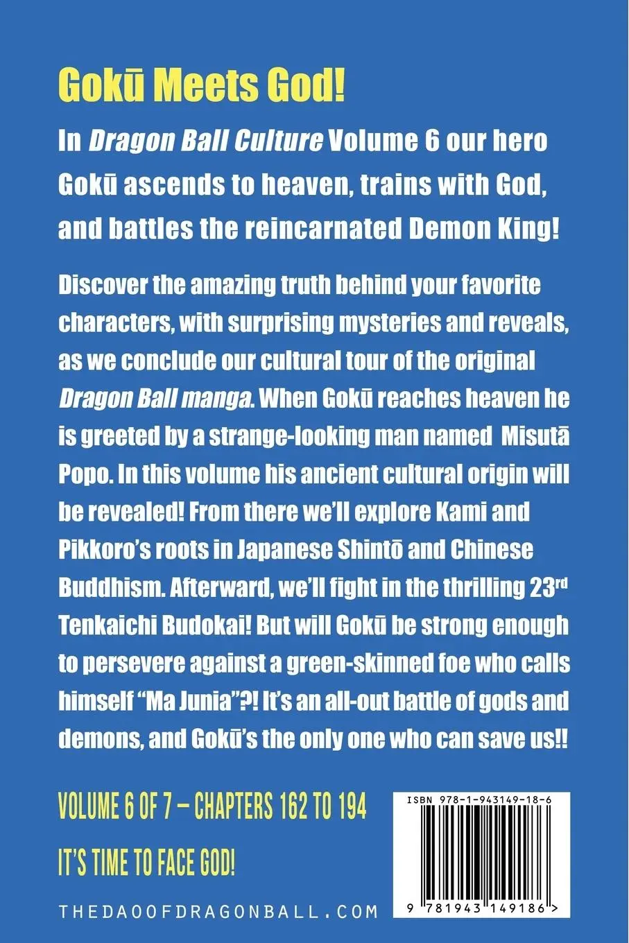 Rückseite: 9781943149186 | Dragon Ball Culture Volume 6 | Gods | Derek Padula | Taschenbuch