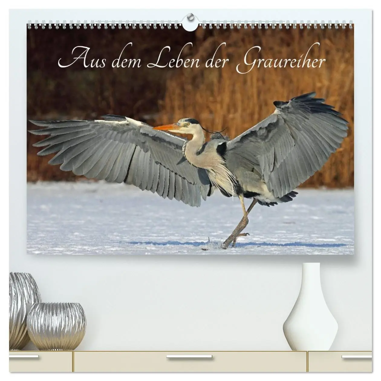 Cover: 9783516019186 | Aus dem Leben der Graureiher (hochwertiger Premium Wandkalender...