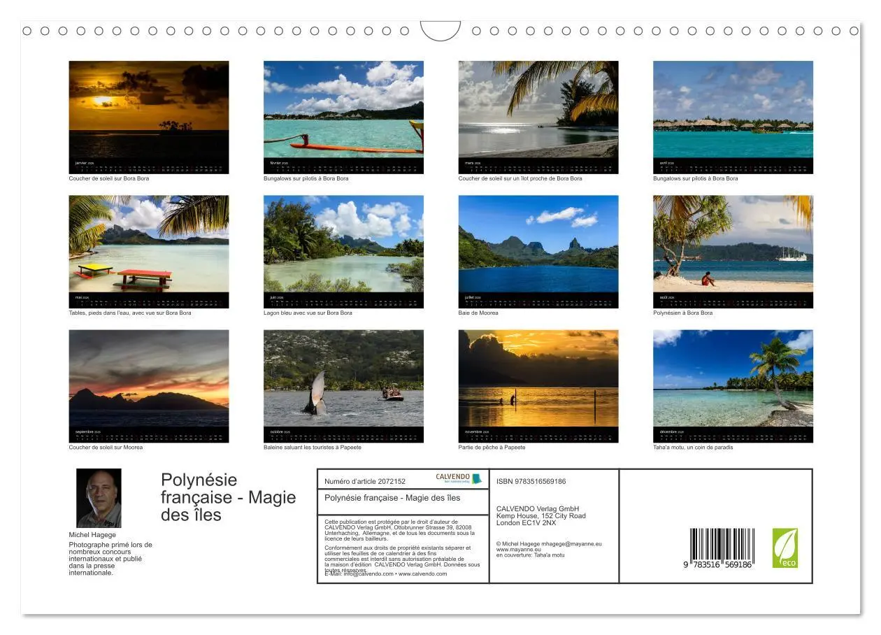 Bild: 9783516569186 | Polynésie française - Magie des îles (Calendrier mural 2026 DIN A3...