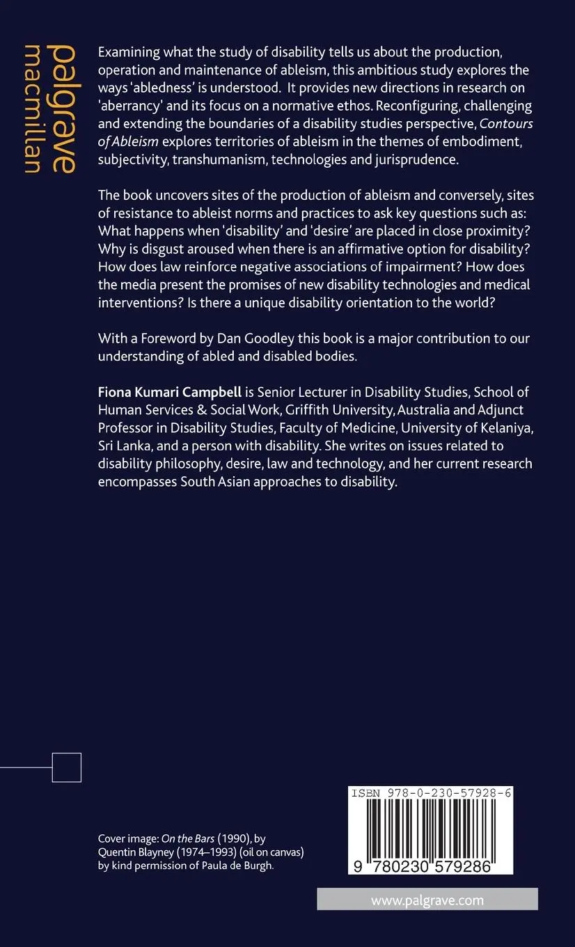 Rückseite: 9780230579286 | Contours of Ableism | The Production of Disability and Abledness | xiv