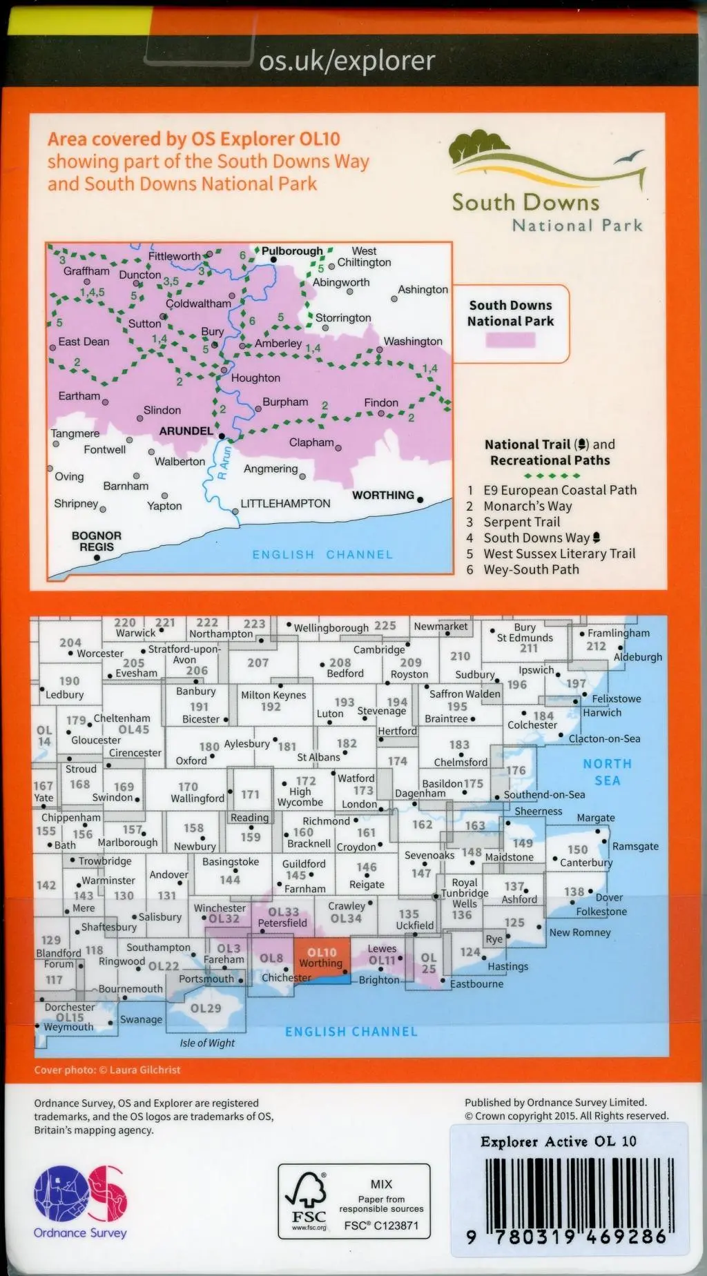 Bild: 9780319469286 | Arundel &amp; Pulborough, Worthing &amp; Bognor Regis | Ordnance Survey | 2015