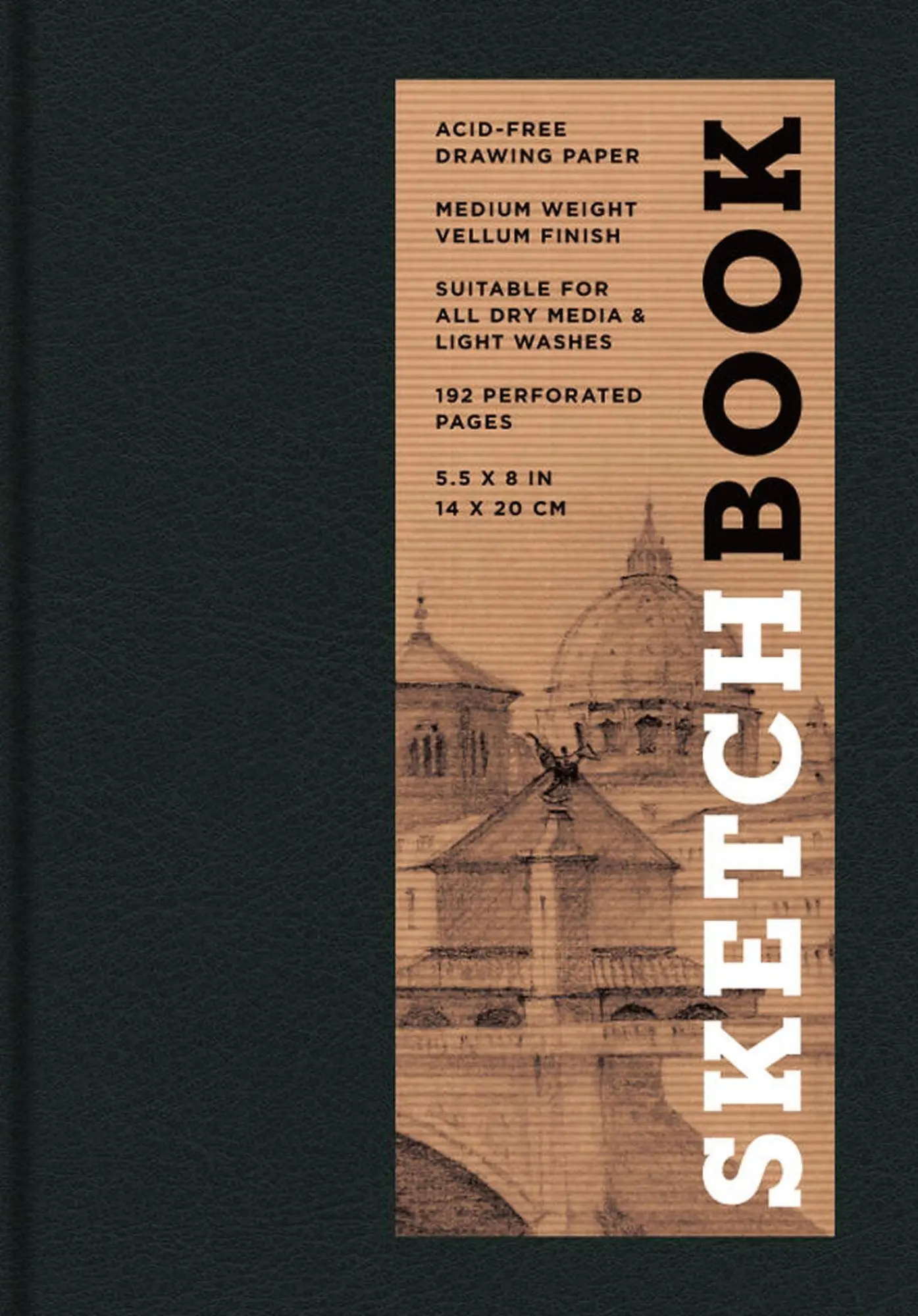 Cover: 9781454909286 | Sketchbook 5.5 X 8 Black Hardcover Mixed Media Sketchbook for Drawing