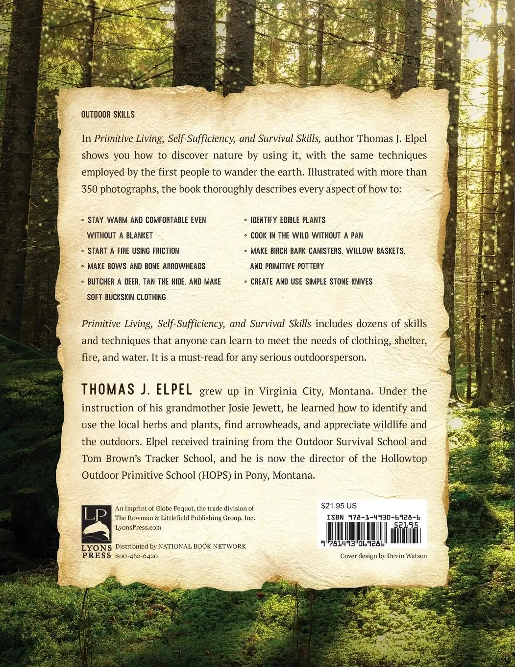 Rückseite: 9781493069286 | Primitive Living, Self-Sufficiency, and Survival Skills | Elpel | Buch