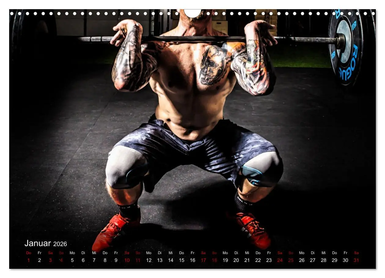 Bild: 9783457609286 | Kraftsport (Wandkalender 2026 DIN A3 quer), CALVENDO Monatskalender