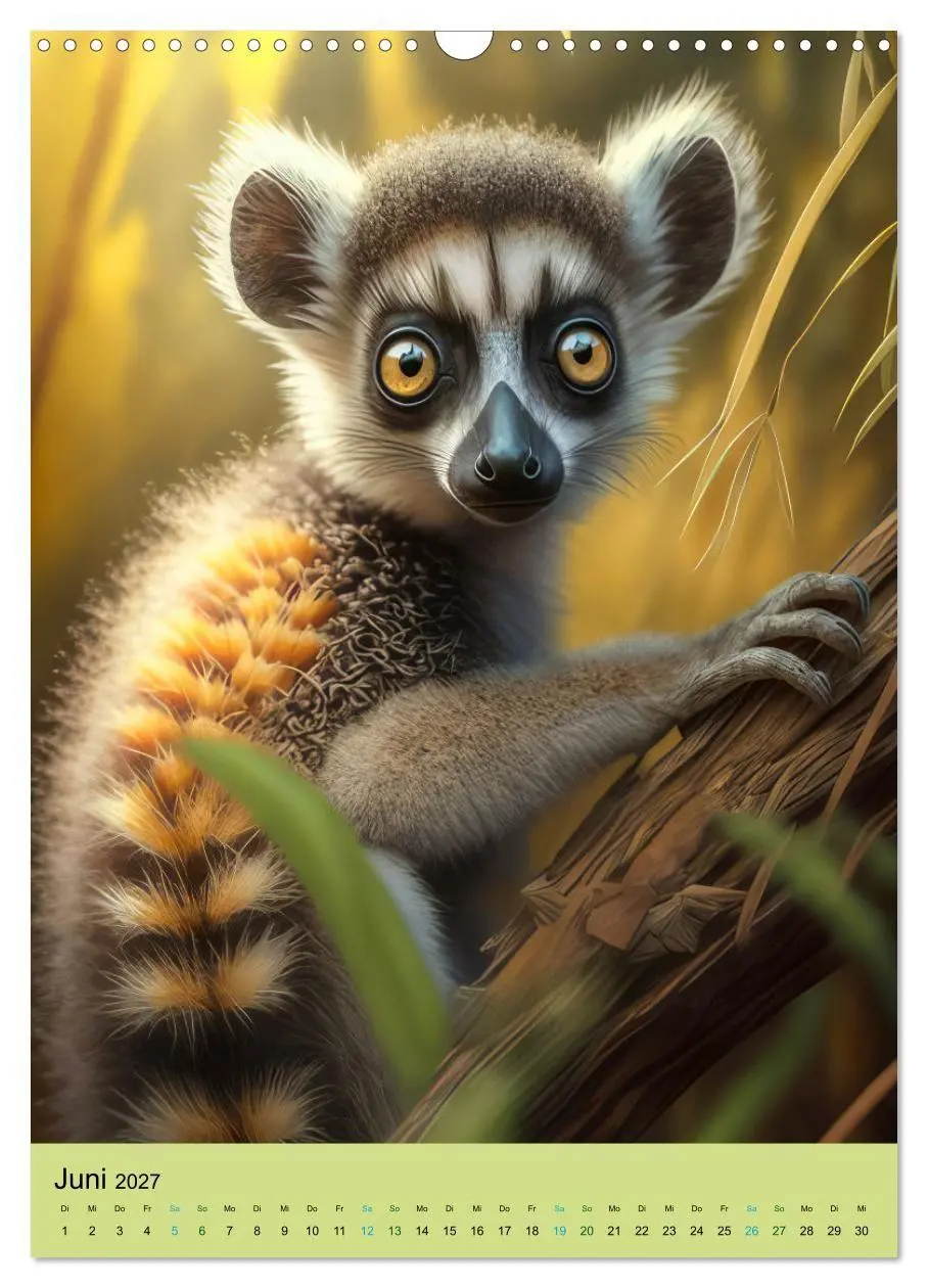 Bild: 9783569339286 | Dschungelbabys - Artwork (Wandkalender 2027 DIN A3 hoch), CALVENDO...