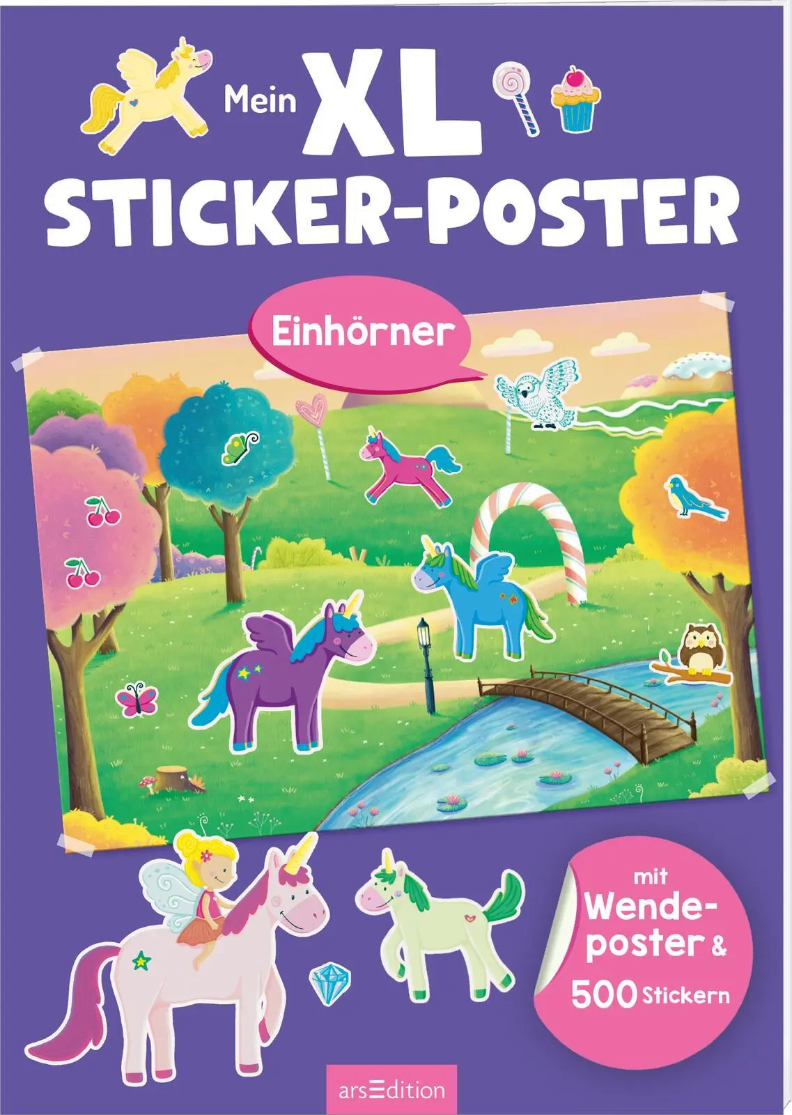 Cover: 9783845859286 | Mein XL Sticker-Poster Einhörner | Mit Wendeposter &amp; 500 Stickern