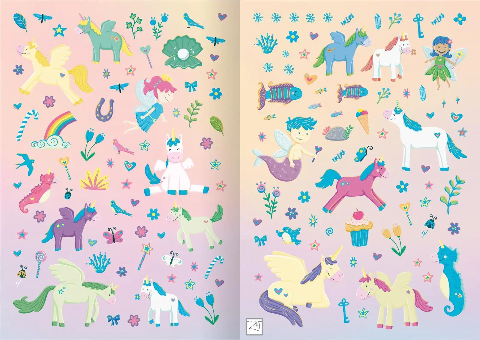 Bild: 9783845859286 | Mein XL Sticker-Poster Einhörner | Mit Wendeposter &amp; 500 Stickern