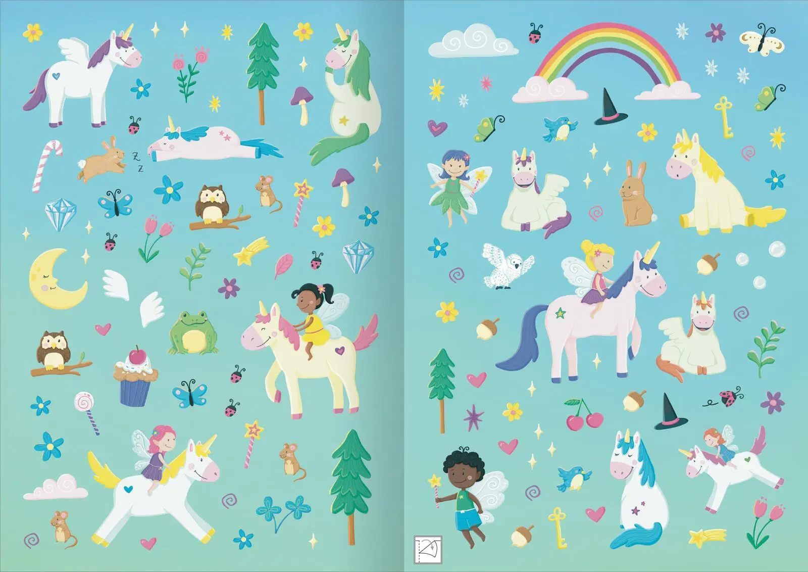 Bild: 9783845859286 | Mein XL Sticker-Poster Einhörner | Mit Wendeposter &amp; 500 Stickern