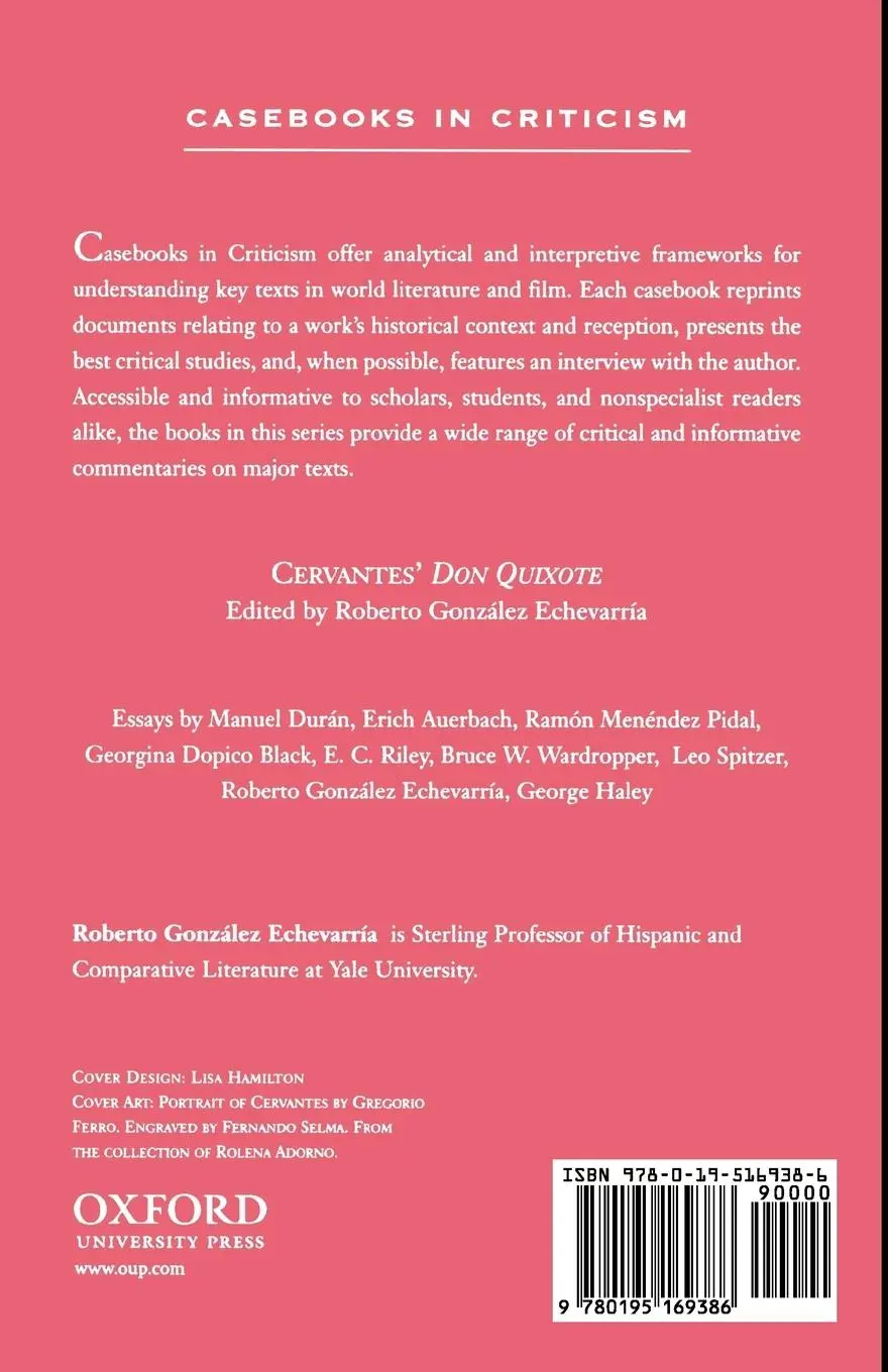 Rückseite: 9780195169386 | Cervantes' Don Quixote | A Casebook | Echevarria (u. a.) | Taschenbuch