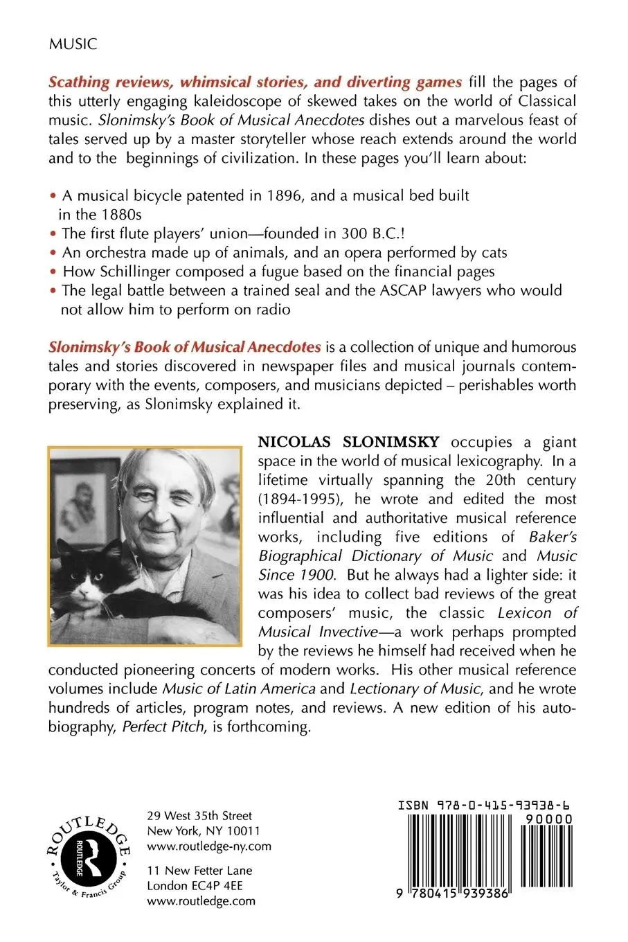 Rückseite: 9780415939386 | Slonimsky's Book of Musical Anecdotes | Nicholas Slonimsky | Buch