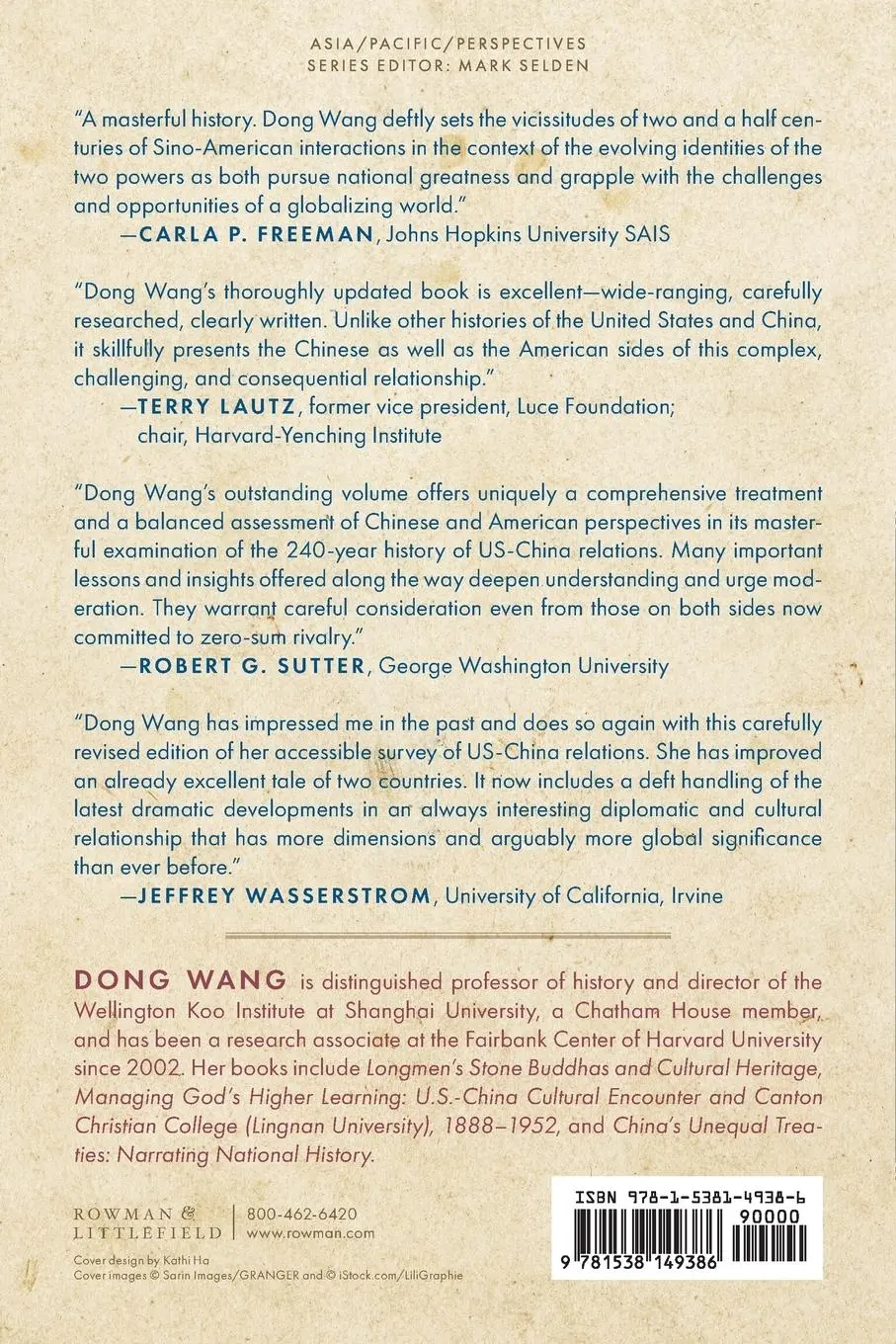 Rückseite: 9781538149386 | The United States and China | Dong Wang | Taschenbuch | Englisch