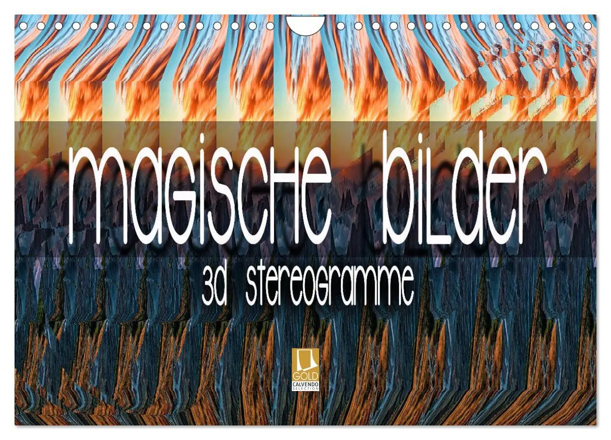 Cover: 9783435129386 | Magische Bilder - 3D Stereogramme (Wandkalender 2025 DIN A4 quer),...