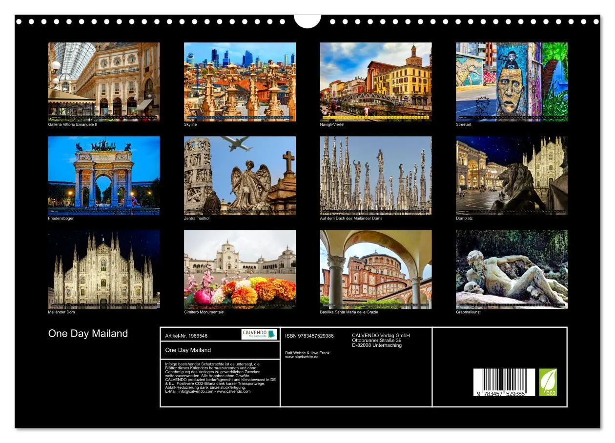 Bild: 9783457529386 | One Day Mailand (Wandkalender 2026 DIN A3 quer), CALVENDO...