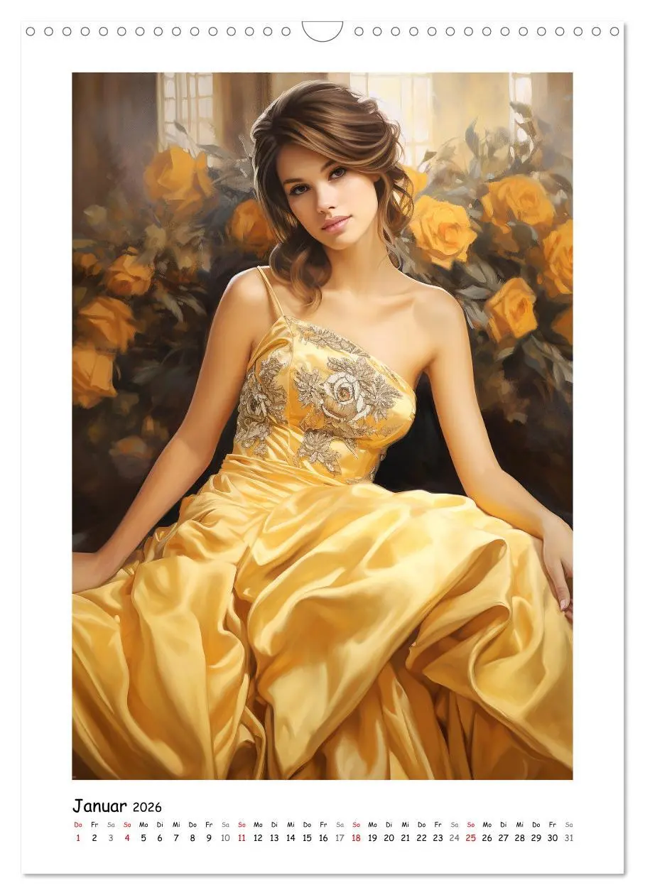 Bild: 9783516309386 | Eleganz im Glanz. Zauberhaft im Abendkleid (Wandkalender 2026 DIN...