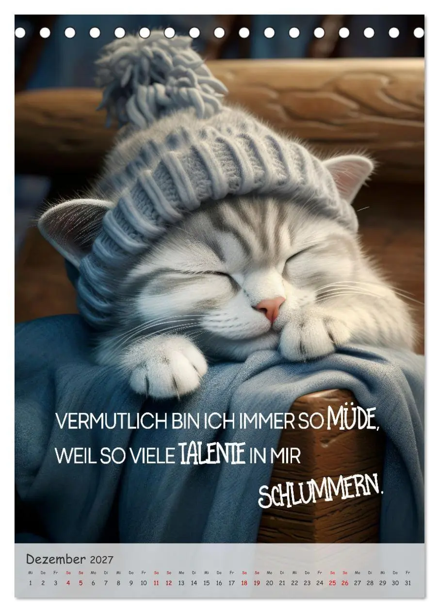 Bild: 9783569189386 | COOLE KATZEN Sprücheklopfer (Tischkalender 2027 DIN A5 hoch),...
