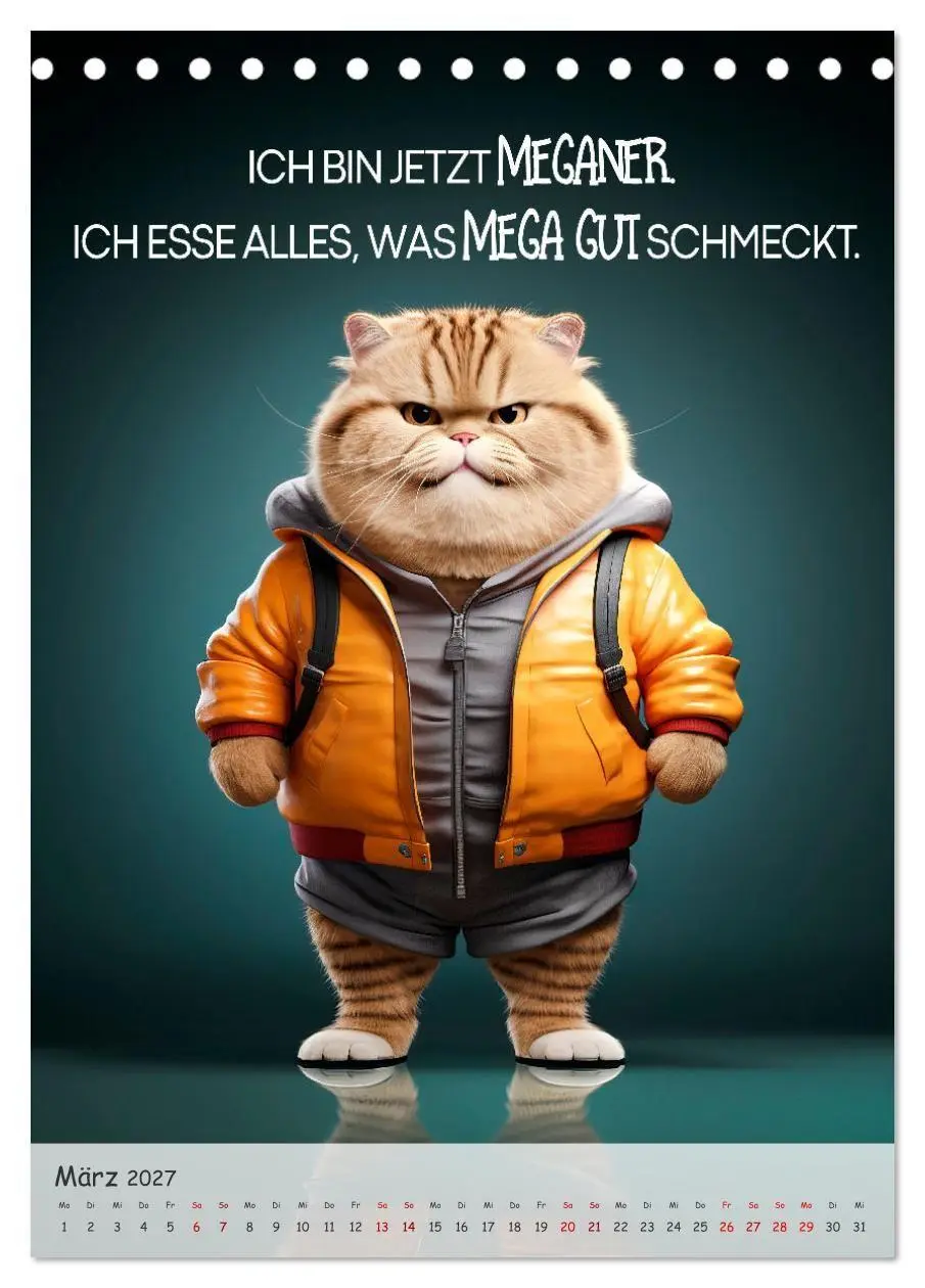 Bild: 9783569189386 | COOLE KATZEN Sprücheklopfer (Tischkalender 2027 DIN A5 hoch),...
