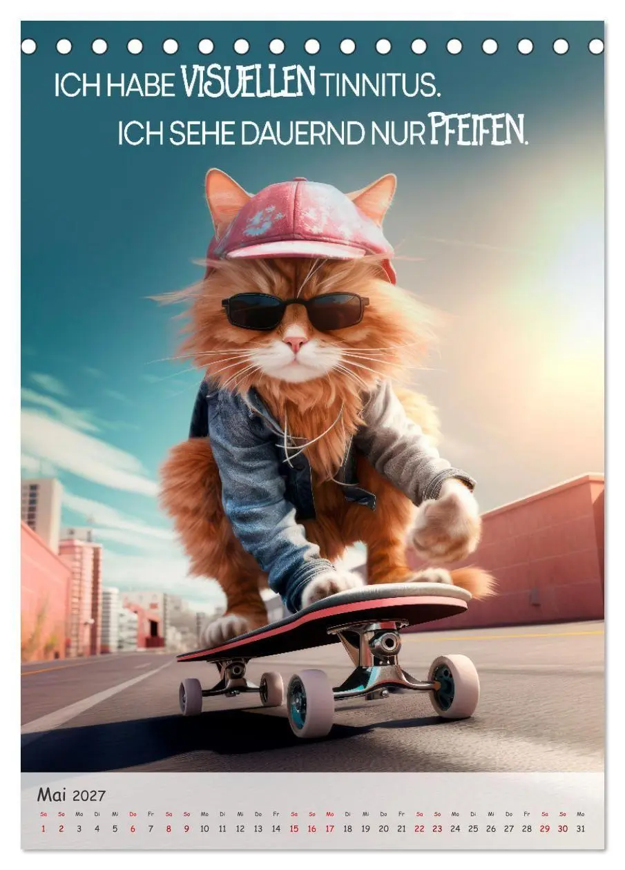Bild: 9783569189386 | COOLE KATZEN Sprücheklopfer (Tischkalender 2027 DIN A5 hoch),...