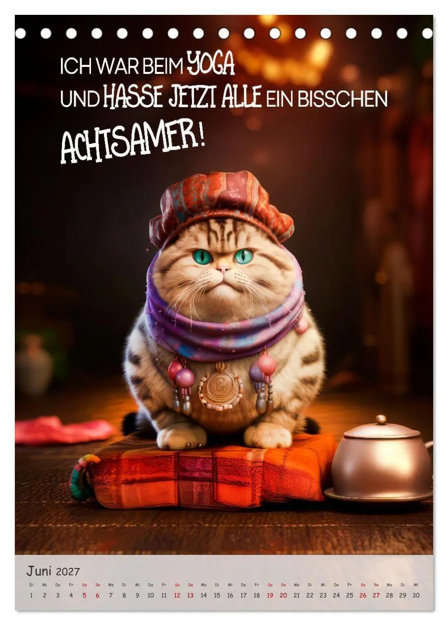 Bild: 9783569189386 | COOLE KATZEN Sprücheklopfer (Tischkalender 2027 DIN A5 hoch),...