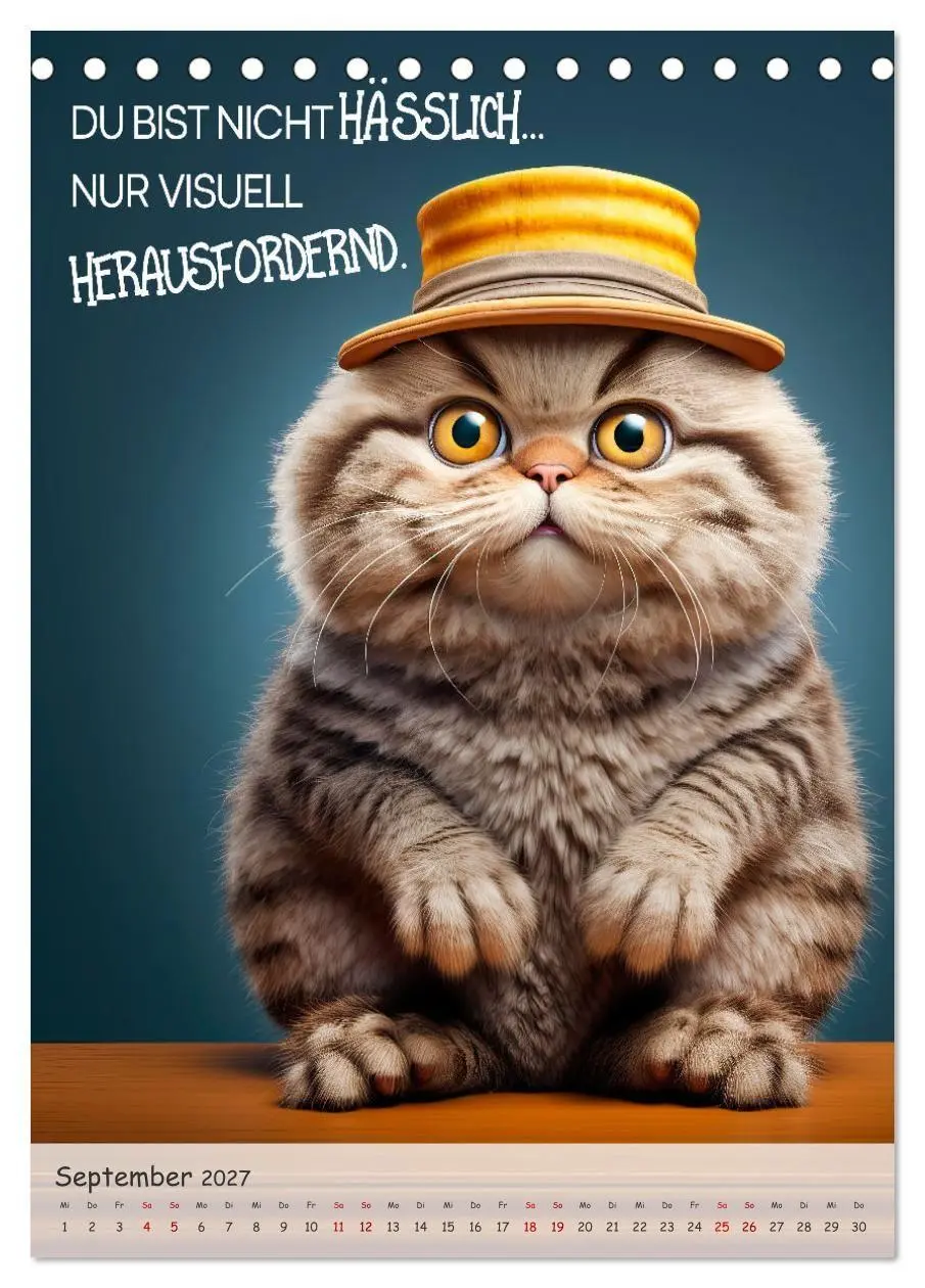 Bild: 9783569189386 | COOLE KATZEN Sprücheklopfer (Tischkalender 2027 DIN A5 hoch),...