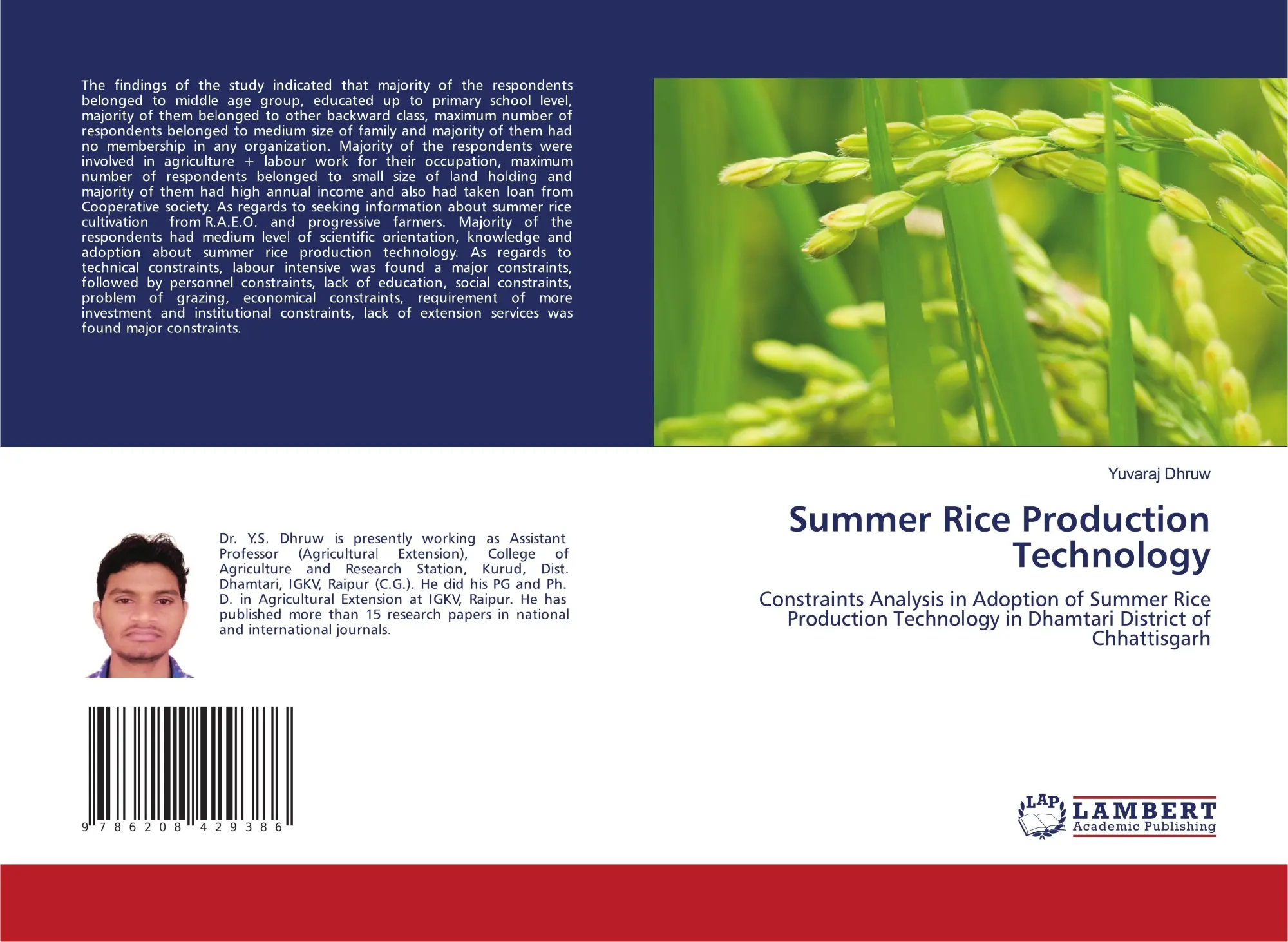Cover: 9786208429386 | Summer Rice Production Technology | Yuvaraj Dhruw | Taschenbuch | 2025
