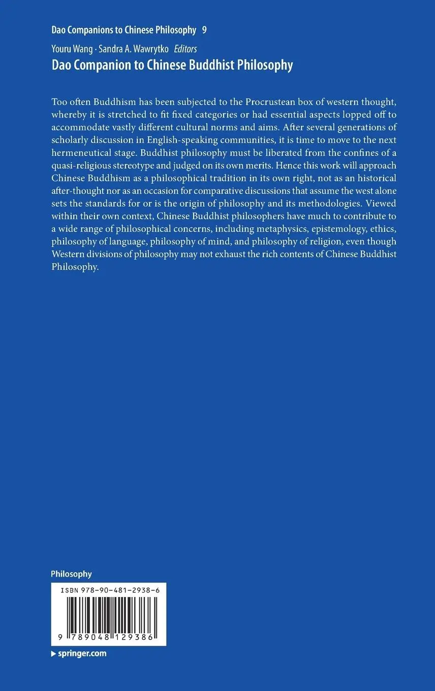 Rückseite: 9789048129386 | Dao Companion to Chinese Buddhist Philosophy | Wawrytko (u. a.) | Buch