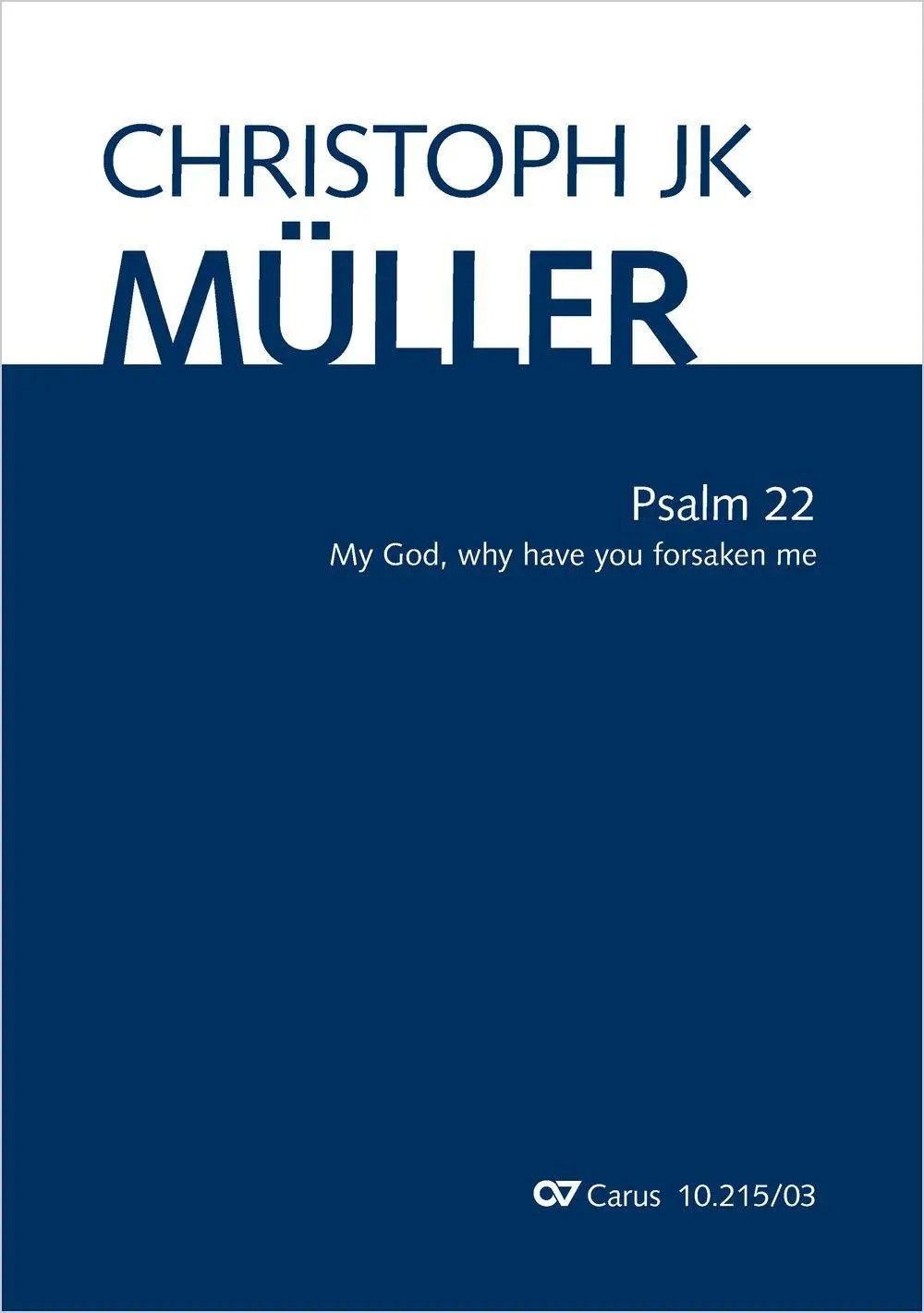 Psalm 22 (Klavierauszug)