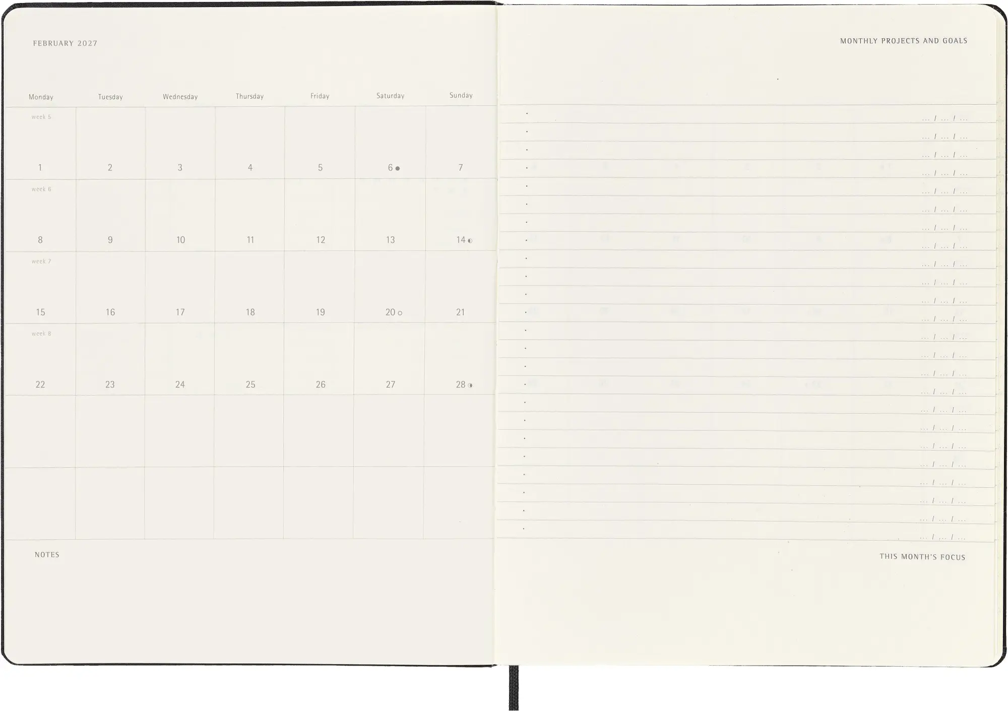 Bild: 8056999279486 | Moleskine 12 Monate Pro Wochen Notizkalender 2027, Pro XL, 1 Wo = 2...
