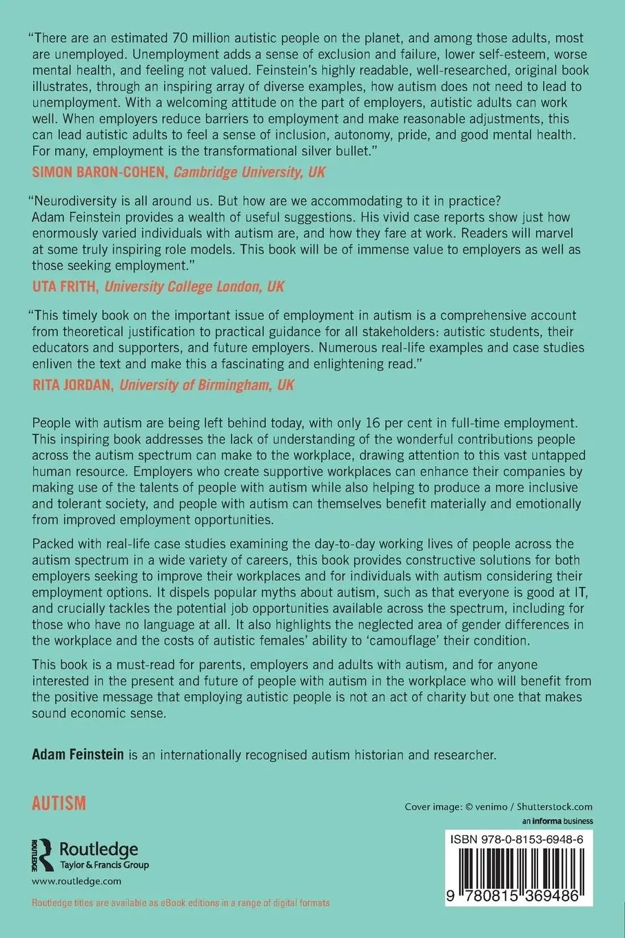 Rückseite: 9780815369486 | Autism Works | Adam Feinstein | Taschenbuch | Englisch | 2018