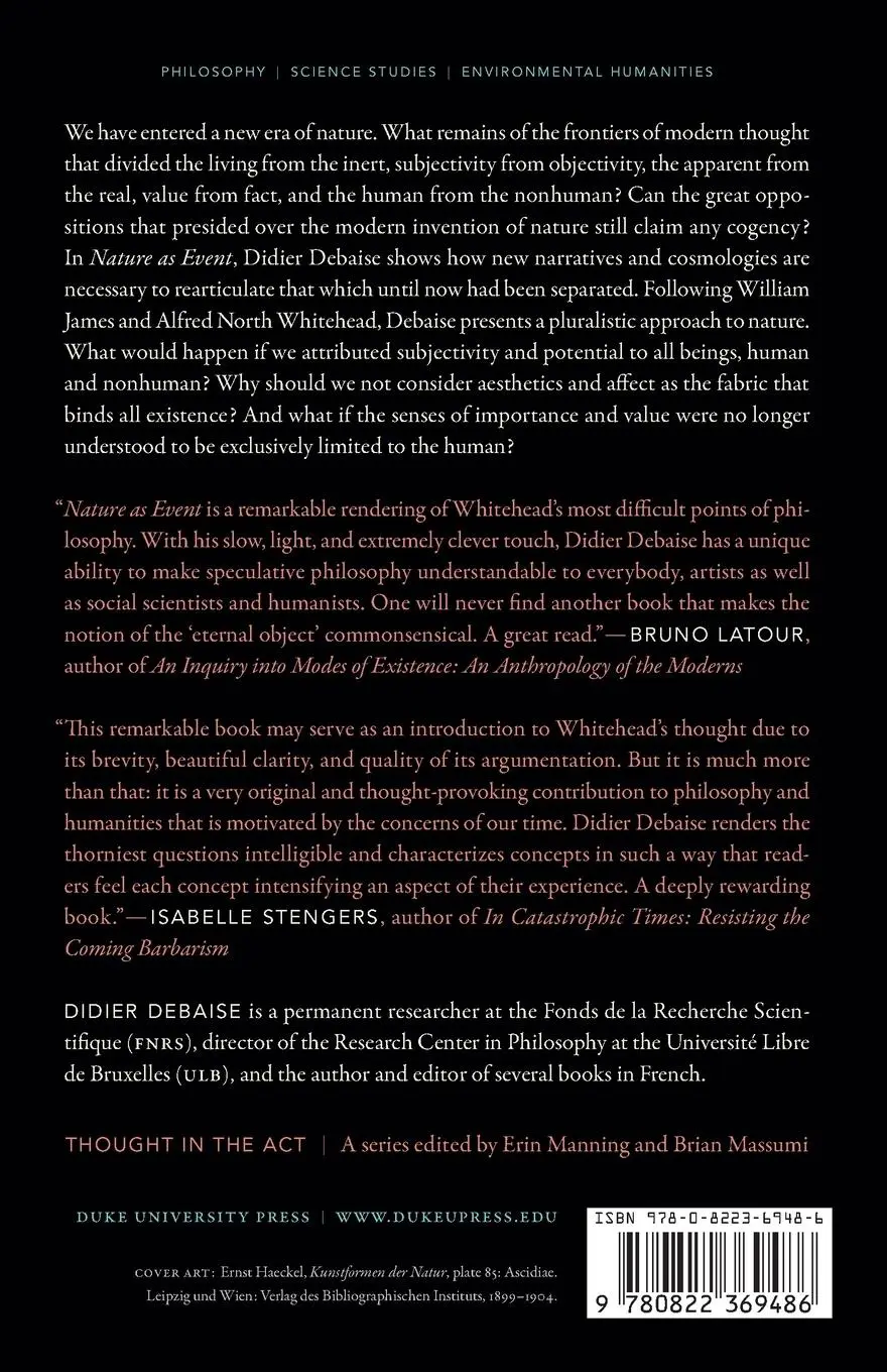Rückseite: 9780822369486 | Nature as Event | The Lure of the Possible | Didier Debaise | Buch