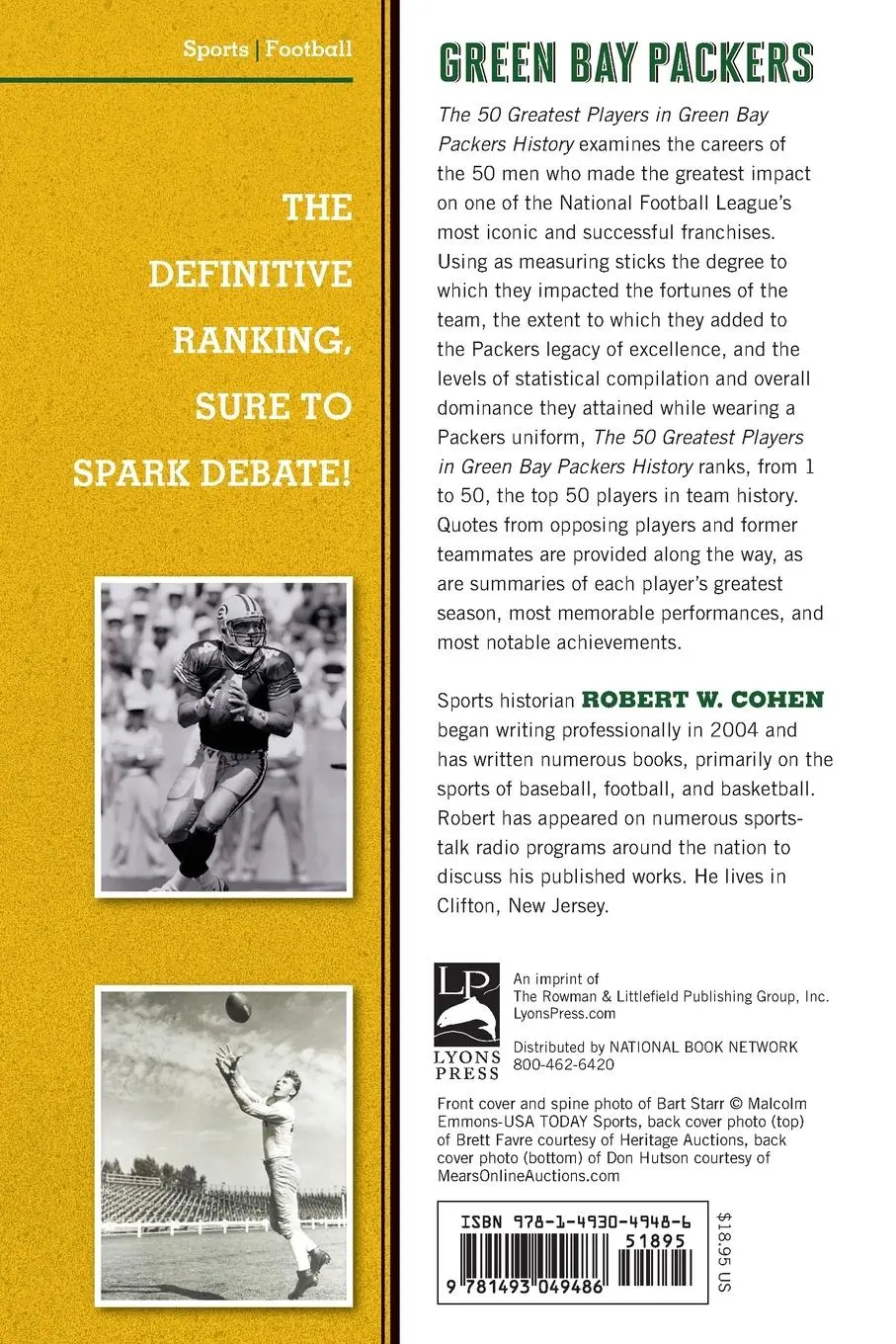 Rückseite: 9781493049486 | The 50 Greatest Players in Green Bay Packers History | Robert W. Cohen